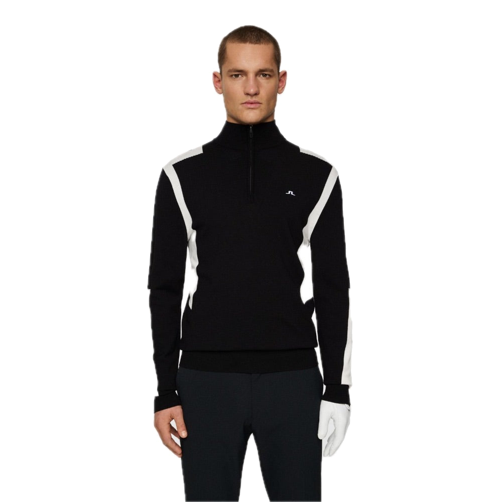 Pull zippé tricoté Kendrick pour homme, bleu marine