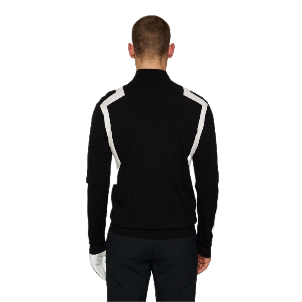 Pull zippé tricoté Kendrick pour homme, bleu marine