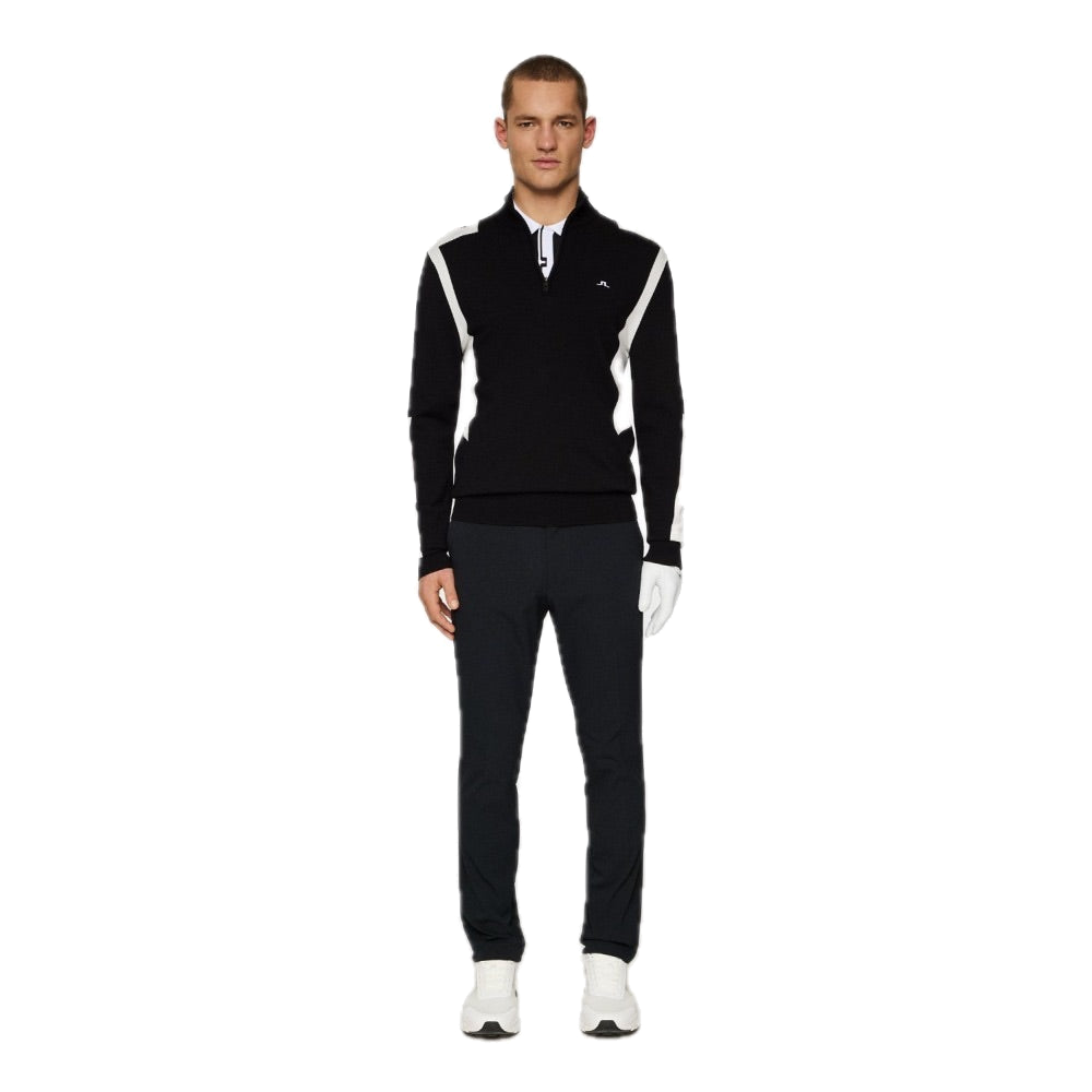 Pull zippé tricoté Kendrick pour homme, bleu marine
