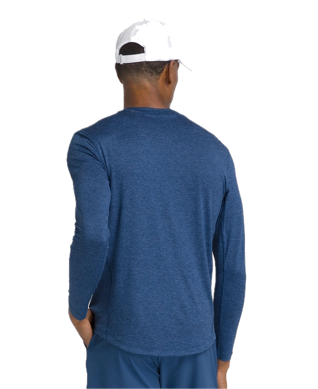 Maglietta Performance LS da uomo blu navy