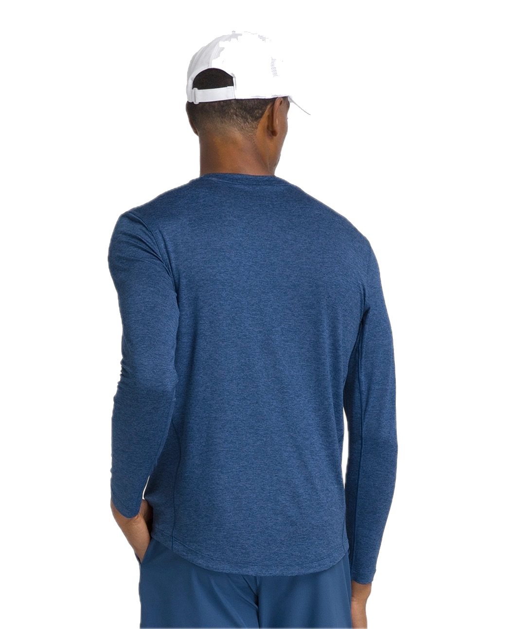 Maglietta Performance LS da uomo blu navy