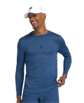 Maglietta Performance LS da uomo blu navy