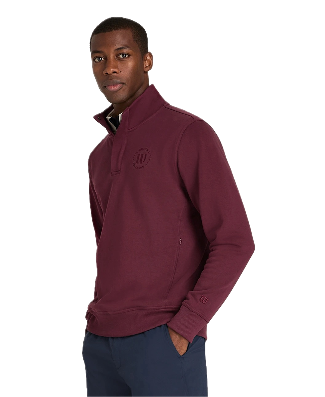 Club 1/2 Zip Mock Sweatshirt Herren Rot