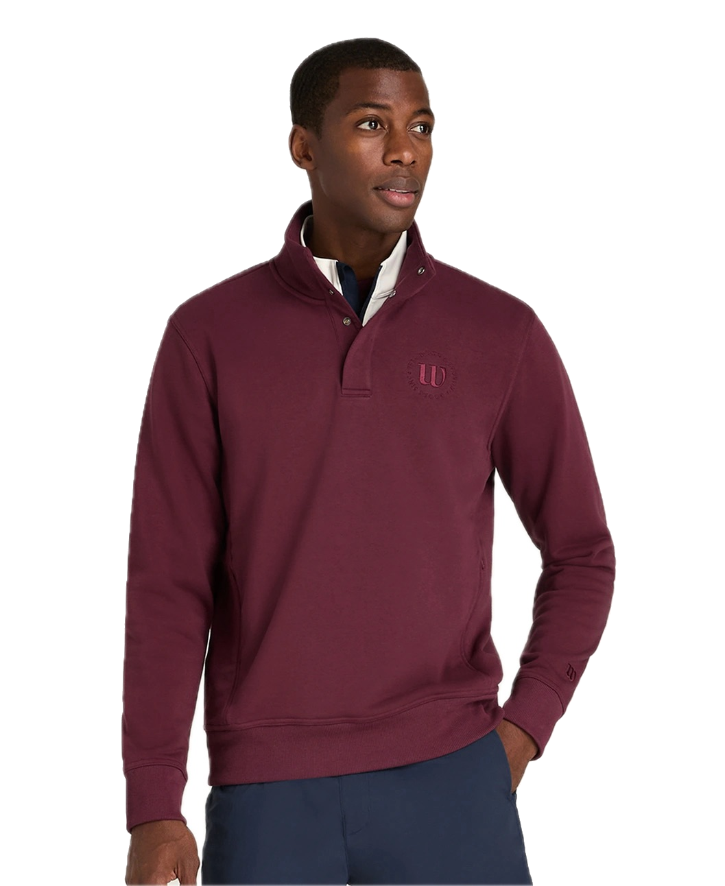 Club 1/2 Zip Mock Sweatshirt Herren Rot