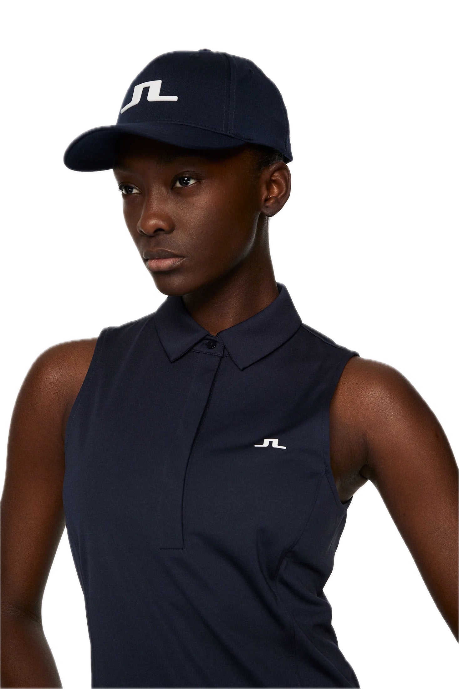 Polo sans manches Dena pour femme, bleu marine