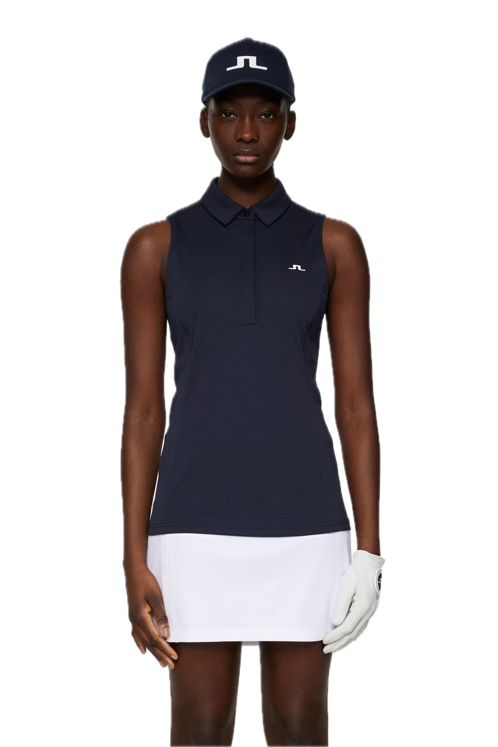 Polo sans manches Dena pour femme, bleu marine