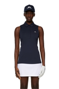 Polo sans manches Dena pour femme, bleu marine