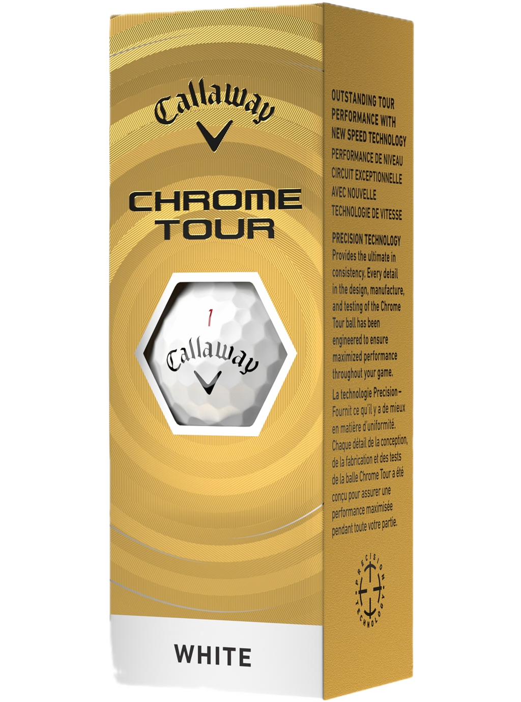 Balles de golf Chrome Tour (2024) blanches (douzaine)