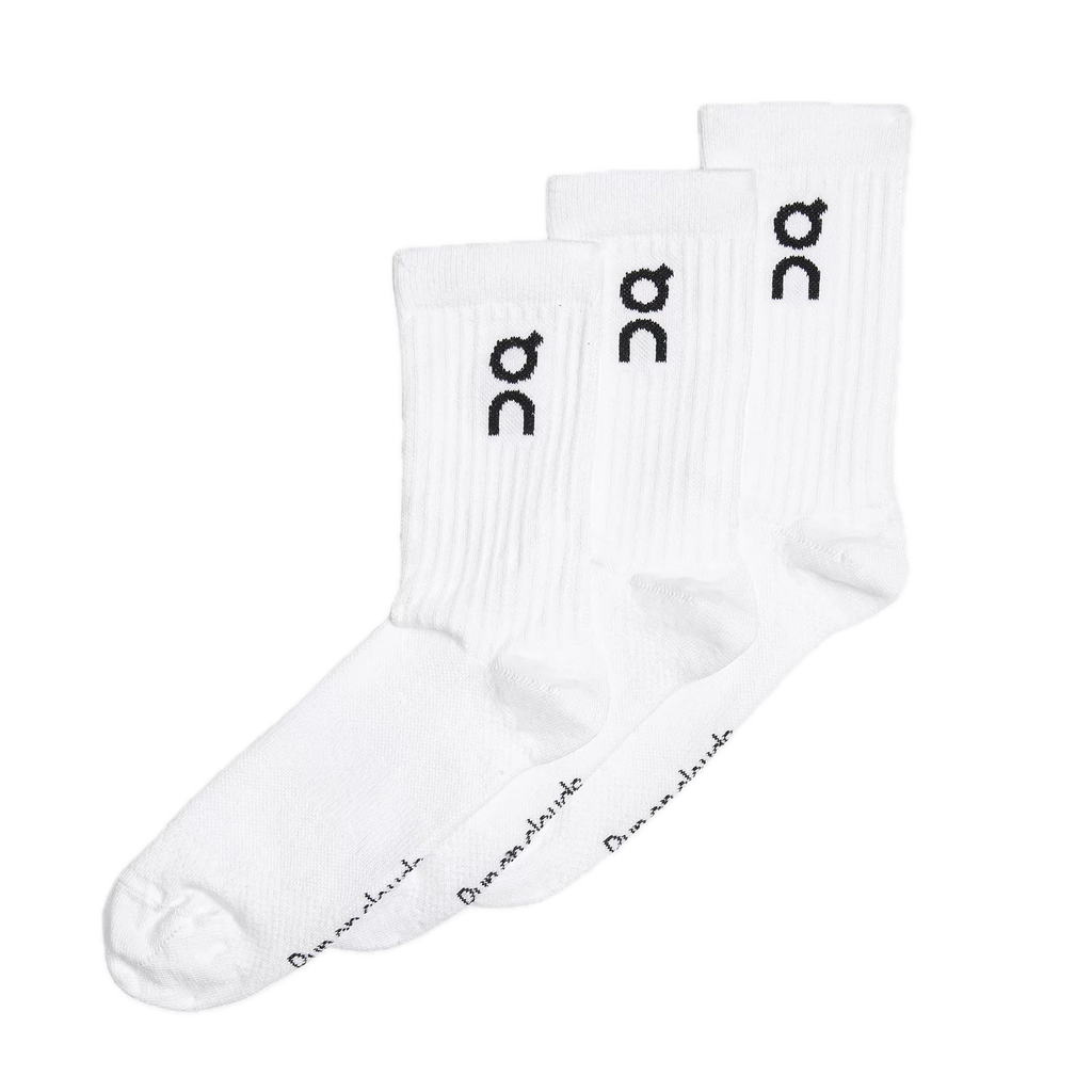 Lot de 3 paires de chaussettes à logo blanches