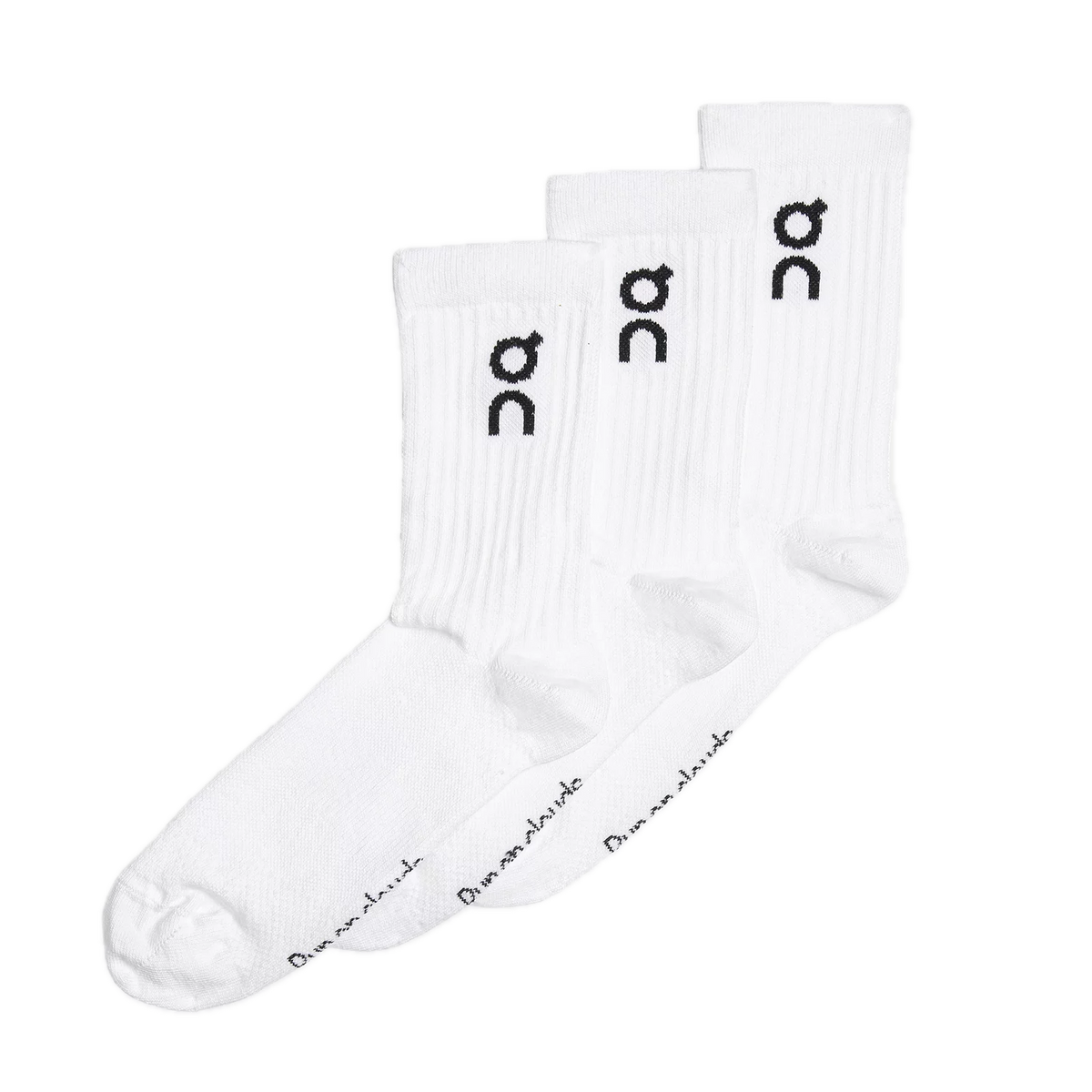 Lot de 3 paires de chaussettes à logo blanches