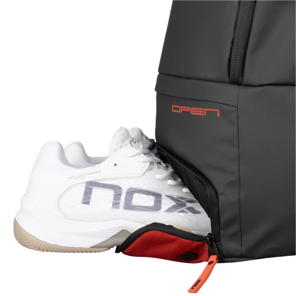 Luxury Open Backpack Black/Red