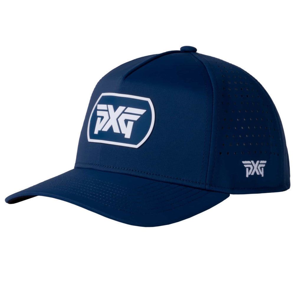 Men's Dog Tag Snapback Cap Navy/White