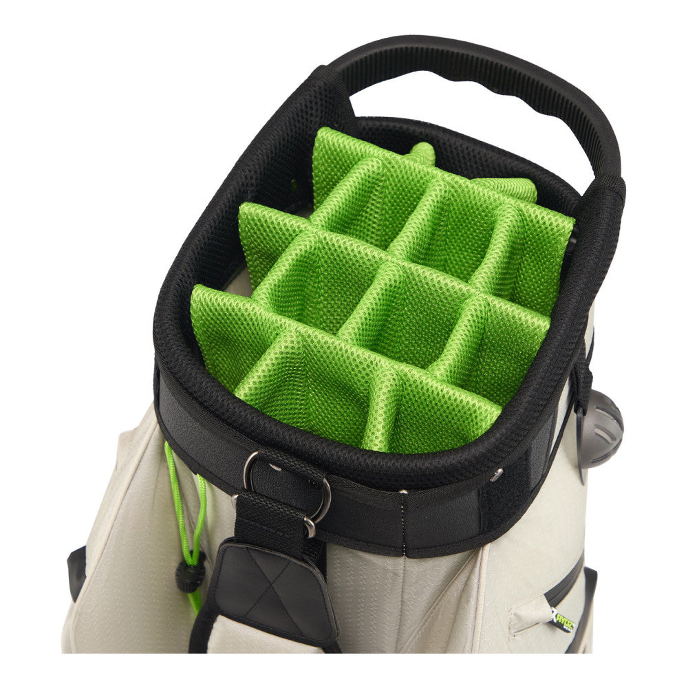 Firebee Water-Resistant Cart Bag Silver/Black/Lime