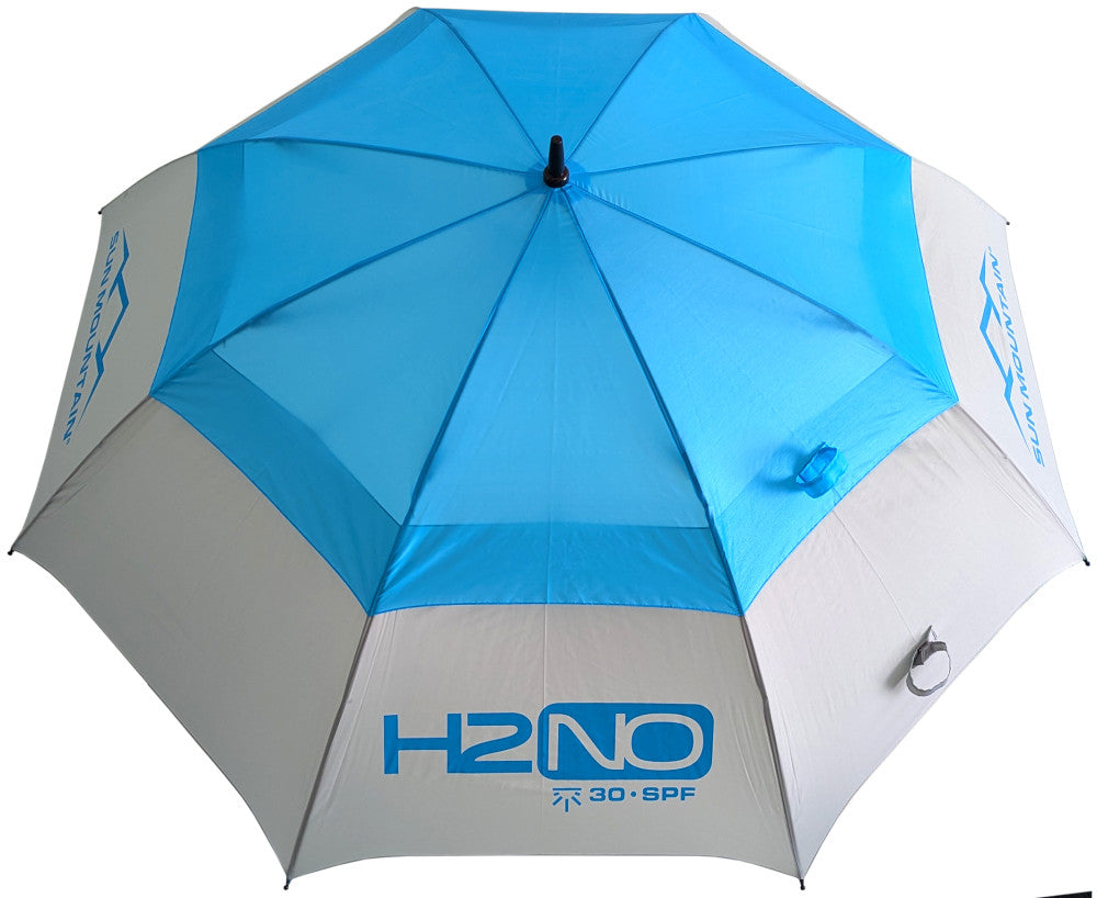 H2NO Golfschirm Automatik UPF 30 Hellblau/Grau