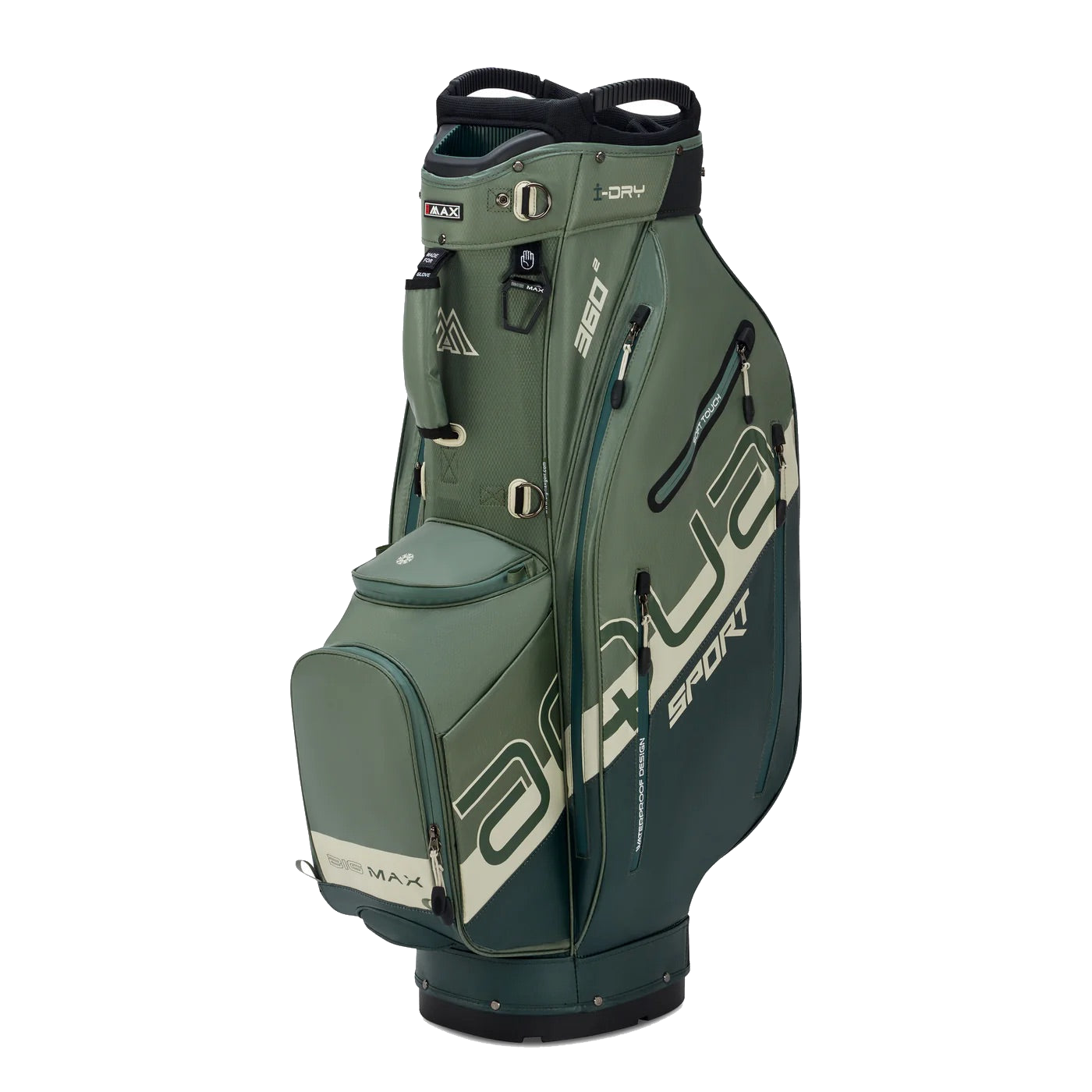Borsa da golf Aqua Sport 360² Verde foresta/Oliva/Bianco