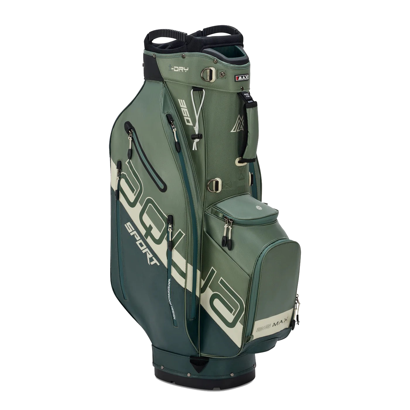 Borsa da golf Aqua Sport 360² Verde foresta/Oliva/Bianco