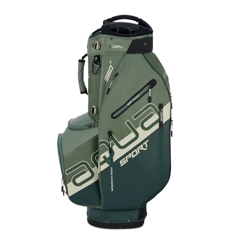 Aqua Sport 360² Cartbag Forest Green/Olive/Weiss