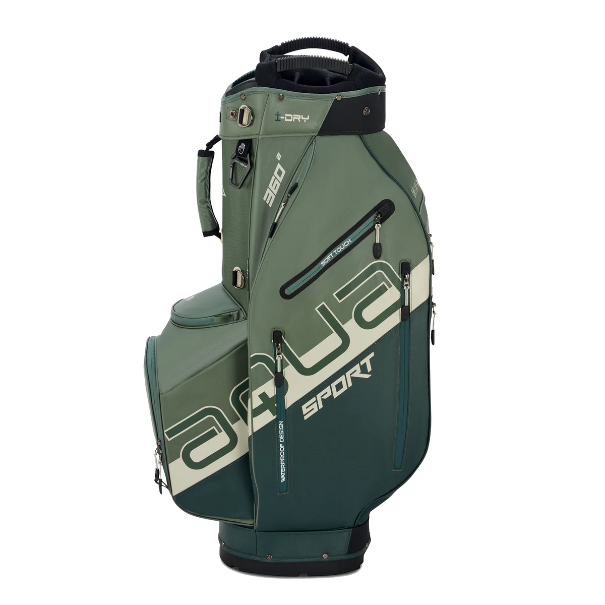 Aqua Sport 360² Cartbag Forest Green/Olive/Weiss