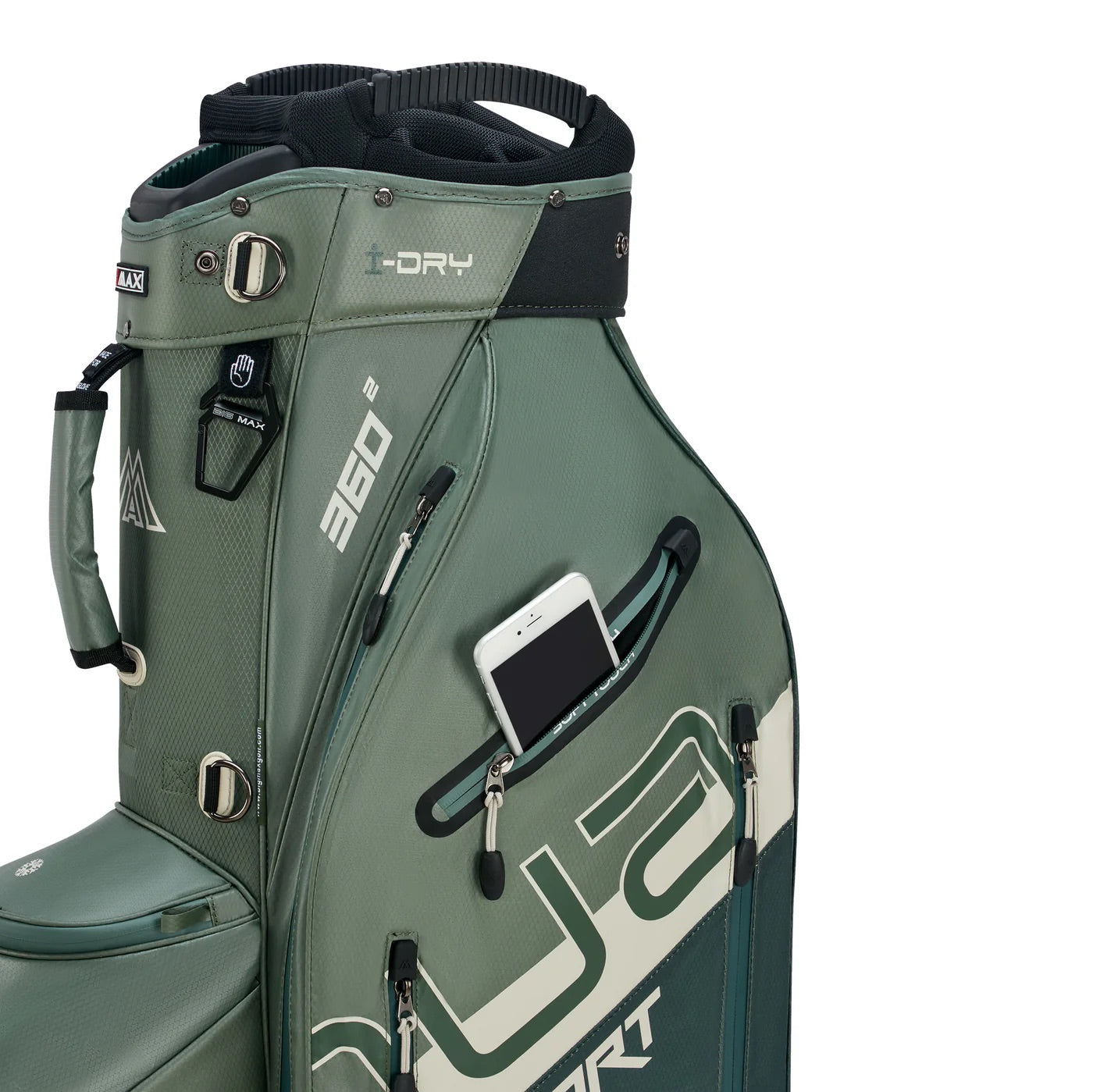 Aqua Sport 360² cart bag Forest Green/Olive/White