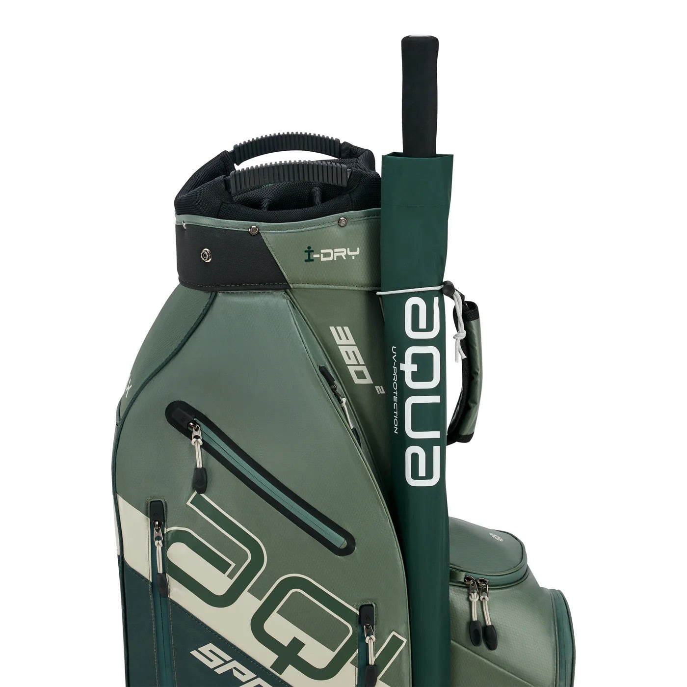 Aqua Sport 360² cart bag Forest Green/Olive/White