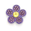 Flowers Swarovski Crystal Ballmarker Violett-Gelb