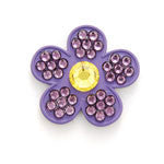 Flowers Swarovski Crystal Ballmarker Violett-Gelb