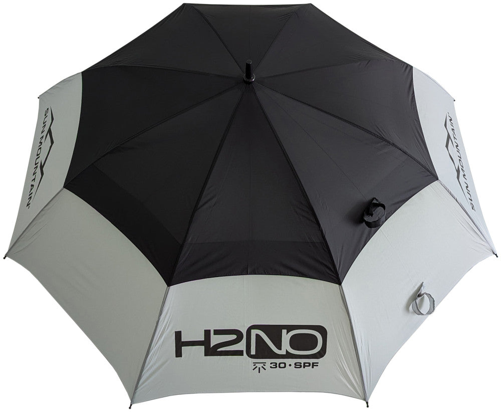 H2NO Golfschirm Automatik UPF 30 Schwarz/Grau