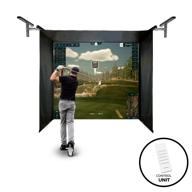 Vanish 11 einfahrbares Golfsimulator-Studio 3,12 x 2,6 x 1,5 m Fernbedienung