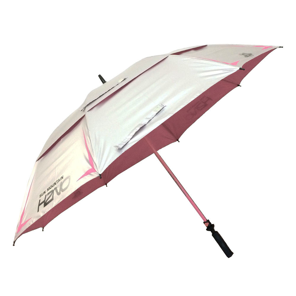 H2NO Chrome Golfschirm UPF 50 Silber/Pink