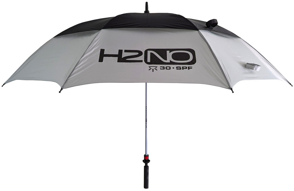 H2NO Golfschirm Automatik UPF 30 Schwarz/Grau