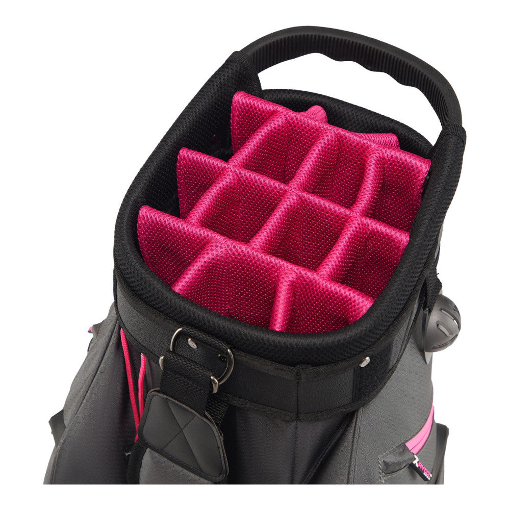 Firebee Water-Resistant Cart Bag Grey/Black/Pink