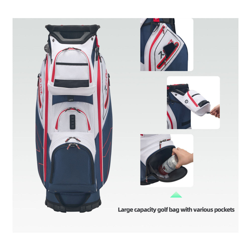 Firestarter Cart Bag Navy/White/Red