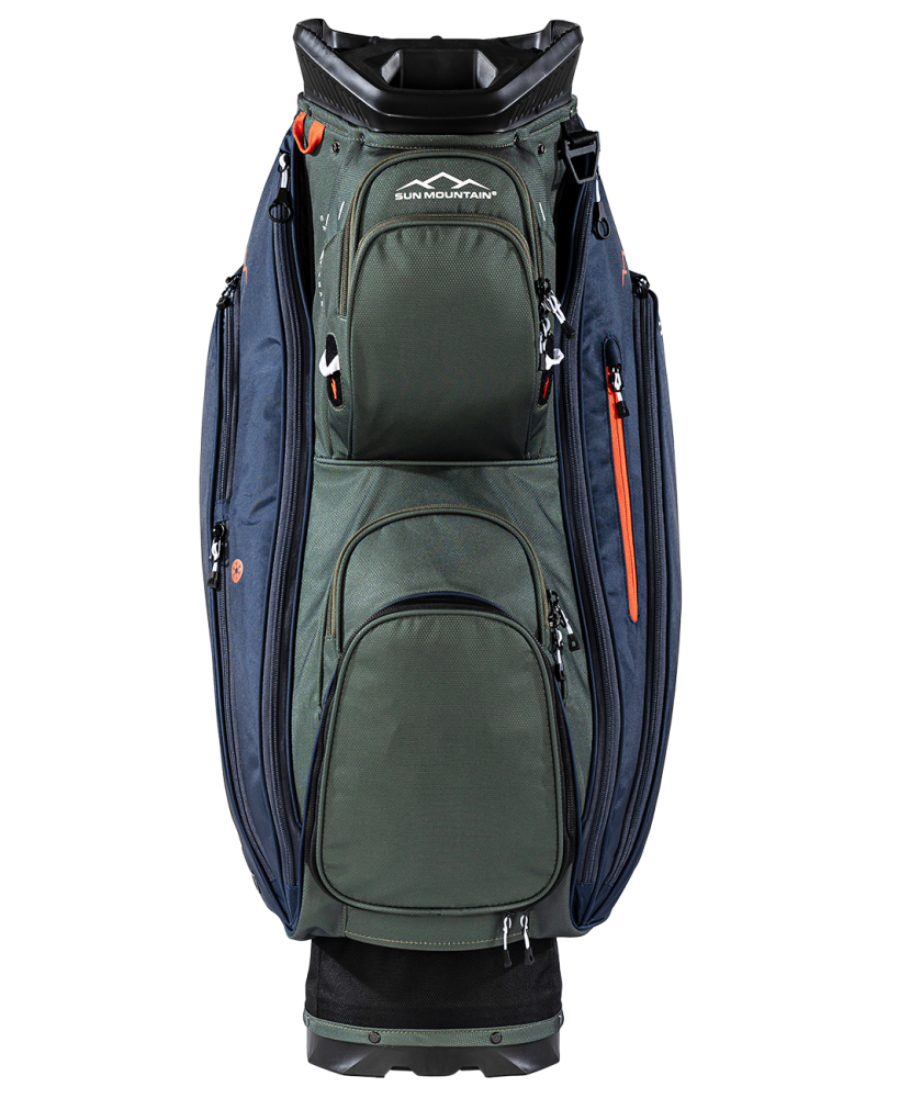 C100 Water-Resistant Cart Bag Black/Olive/Inferno