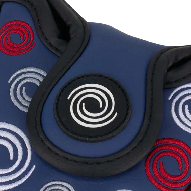 Copritesta per putter con motivo a spirale blu navy