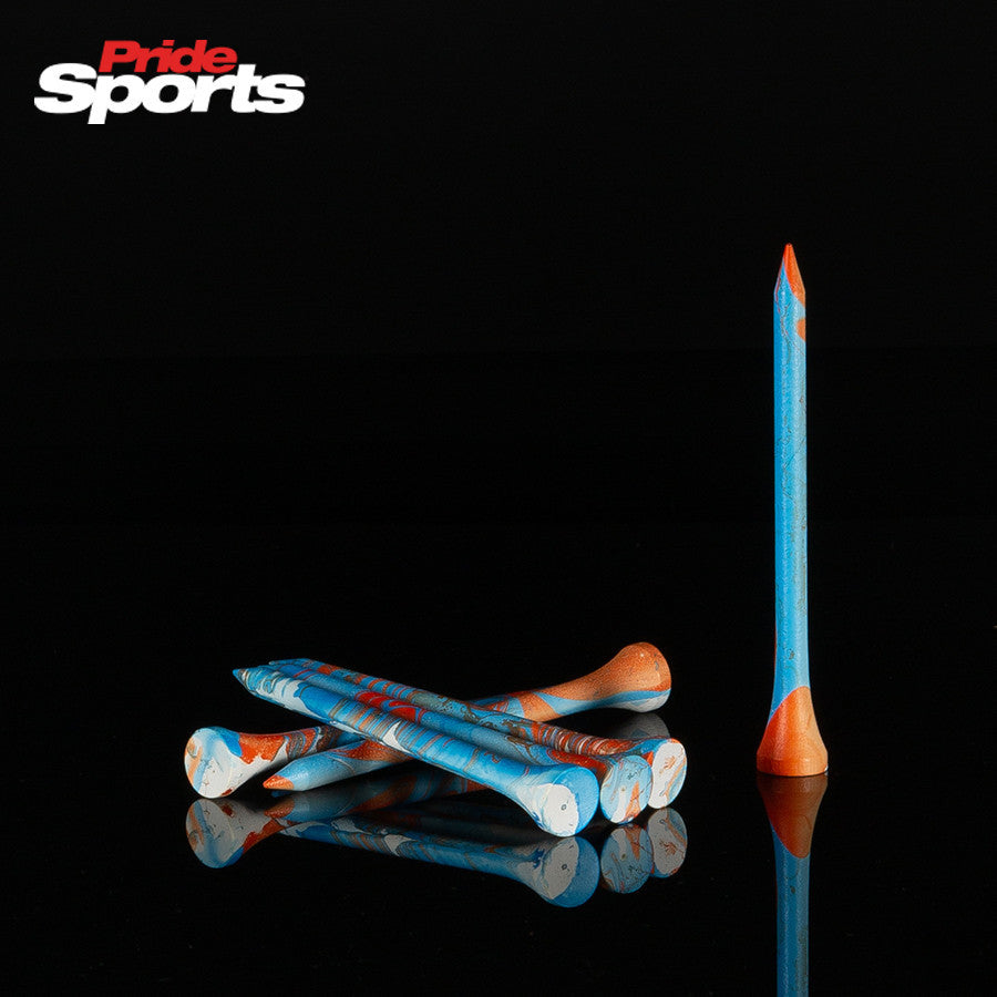 Pride Novelty Holztees Paint Splatter Blau/Orange 3 1/4" 45er Pack