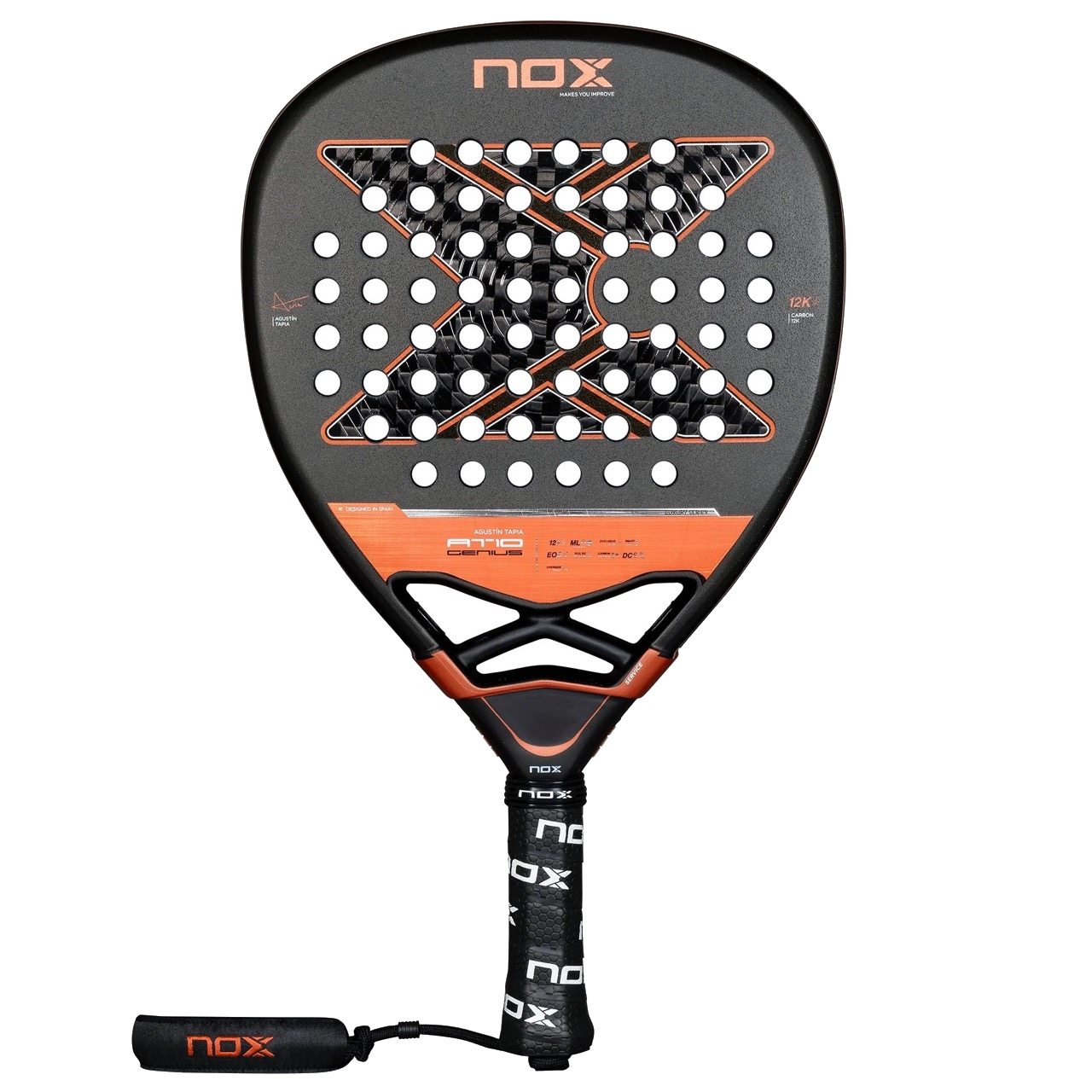 Racchetta da padel AT10 GENIUS ATTACK 12K di Agustin Tapia