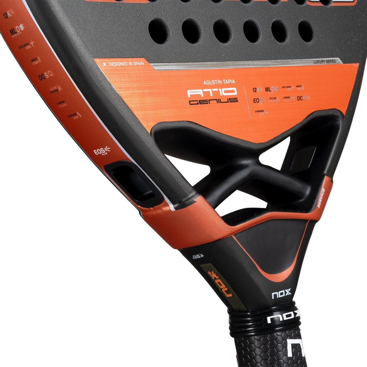 Racchetta da padel AT10 GENIUS ATTACK 12K di Agustin Tapia
