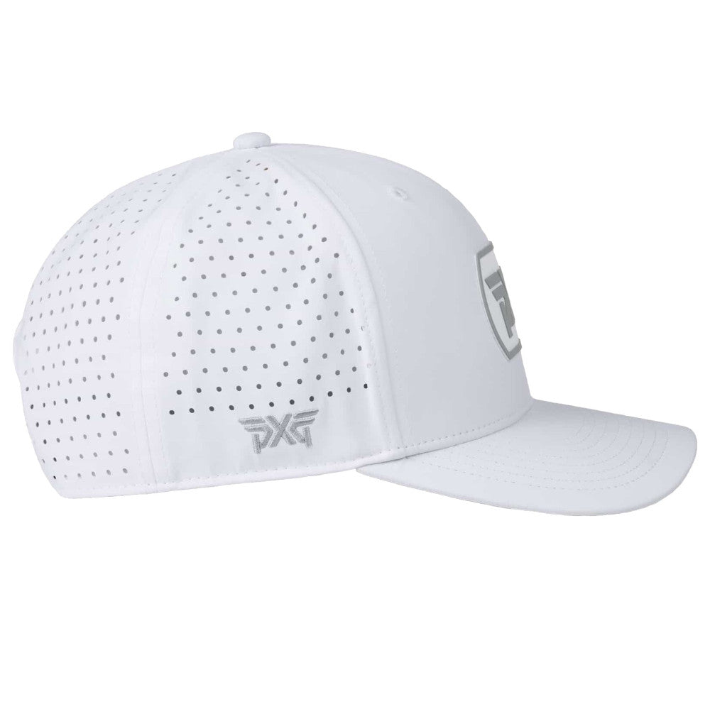 Men's Dog Tag Snapback Cap White/Grey