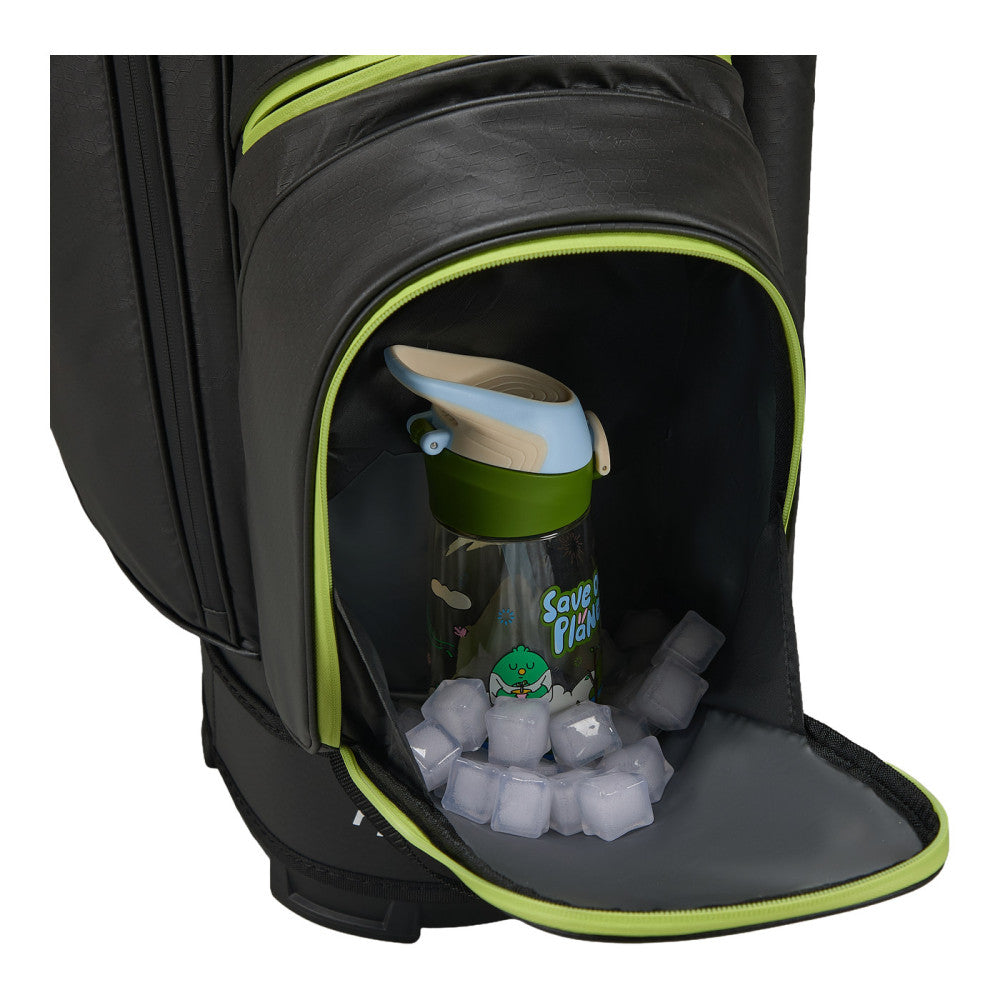 Lucky Nine Water-Resistant Cart Bag Charcoal/Silver/Pink