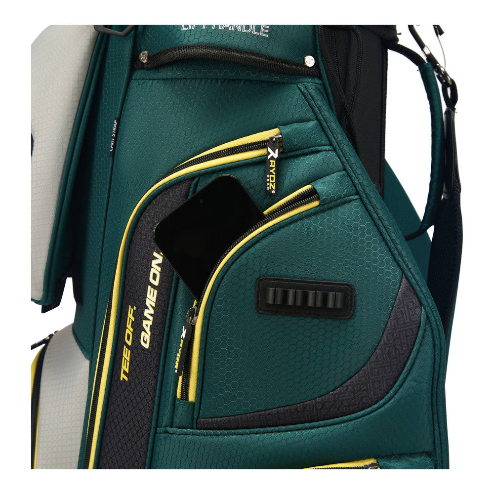 Speedy B. Q14 Cart Bag Green/Silver/Gold