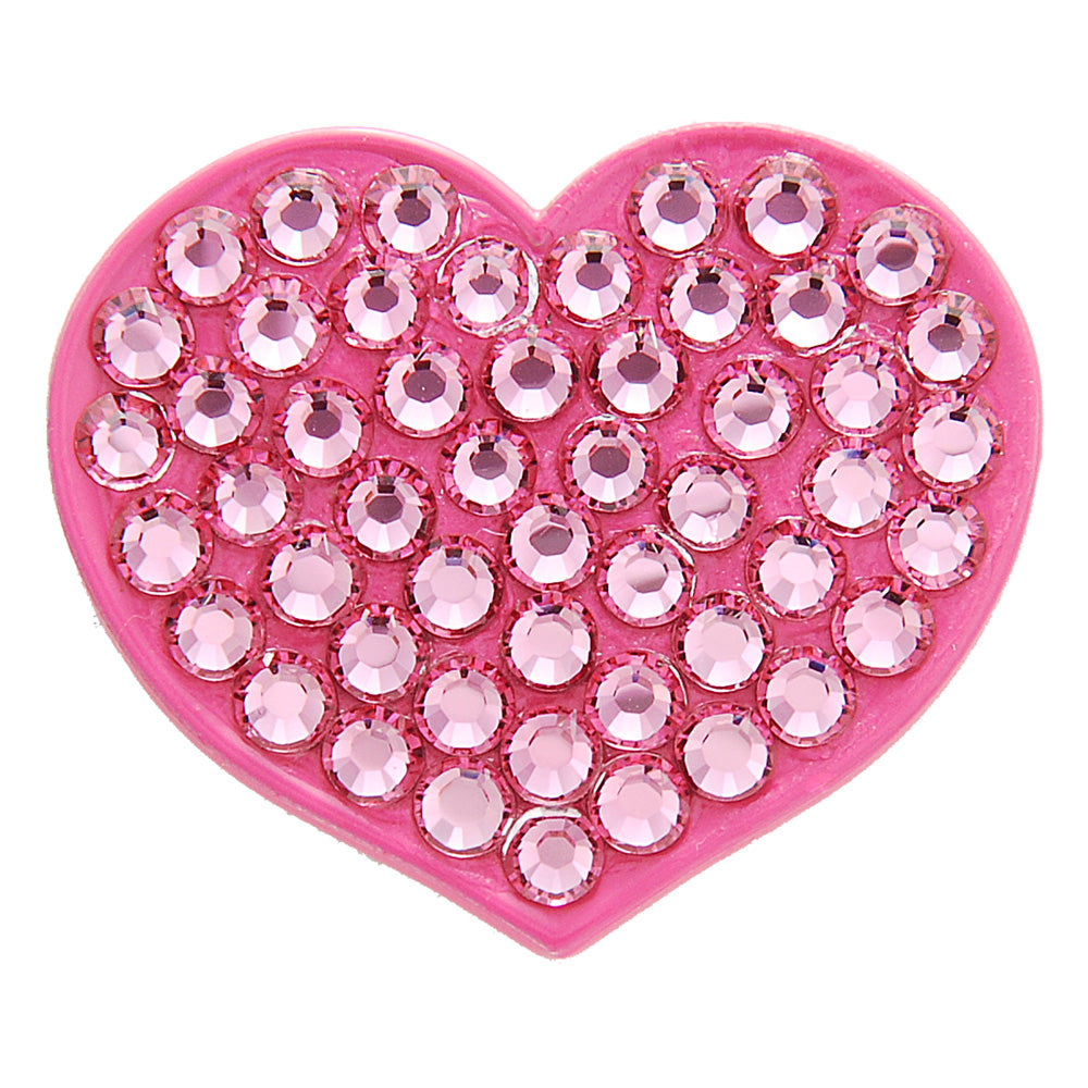 Heart Swarovski Crystal Ball Marker Dark Pink Heart