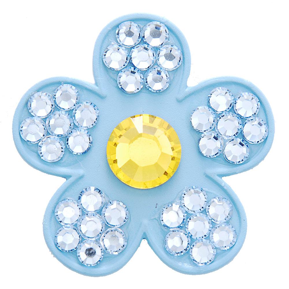 Flowers Swarovski Crystal Ballmarker Blau-Gelb