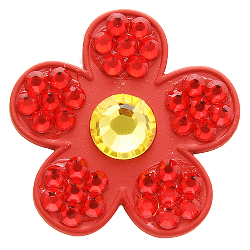Flowers Swarovski Crystal Ball Marker Red-Yellow