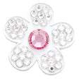 Flowers Swarovski Crystal Ballmarker Weiss-Pink