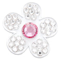 Flowers Swarovski Crystal Ballmarker Weiss-Pink