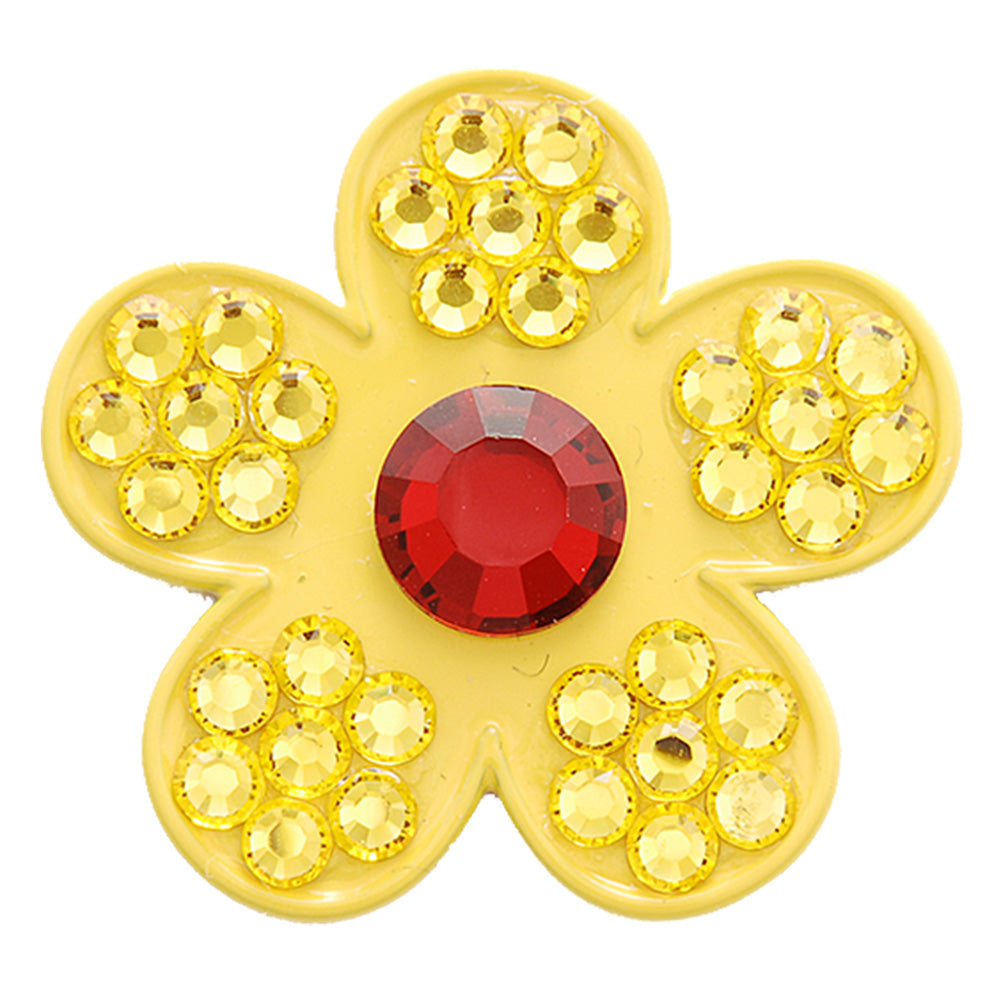 Flowers Swarovski Crystal Ballmarker Gelb-Rot