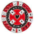 Style Swarovski Crystal Ball Marker Red Poker Chip