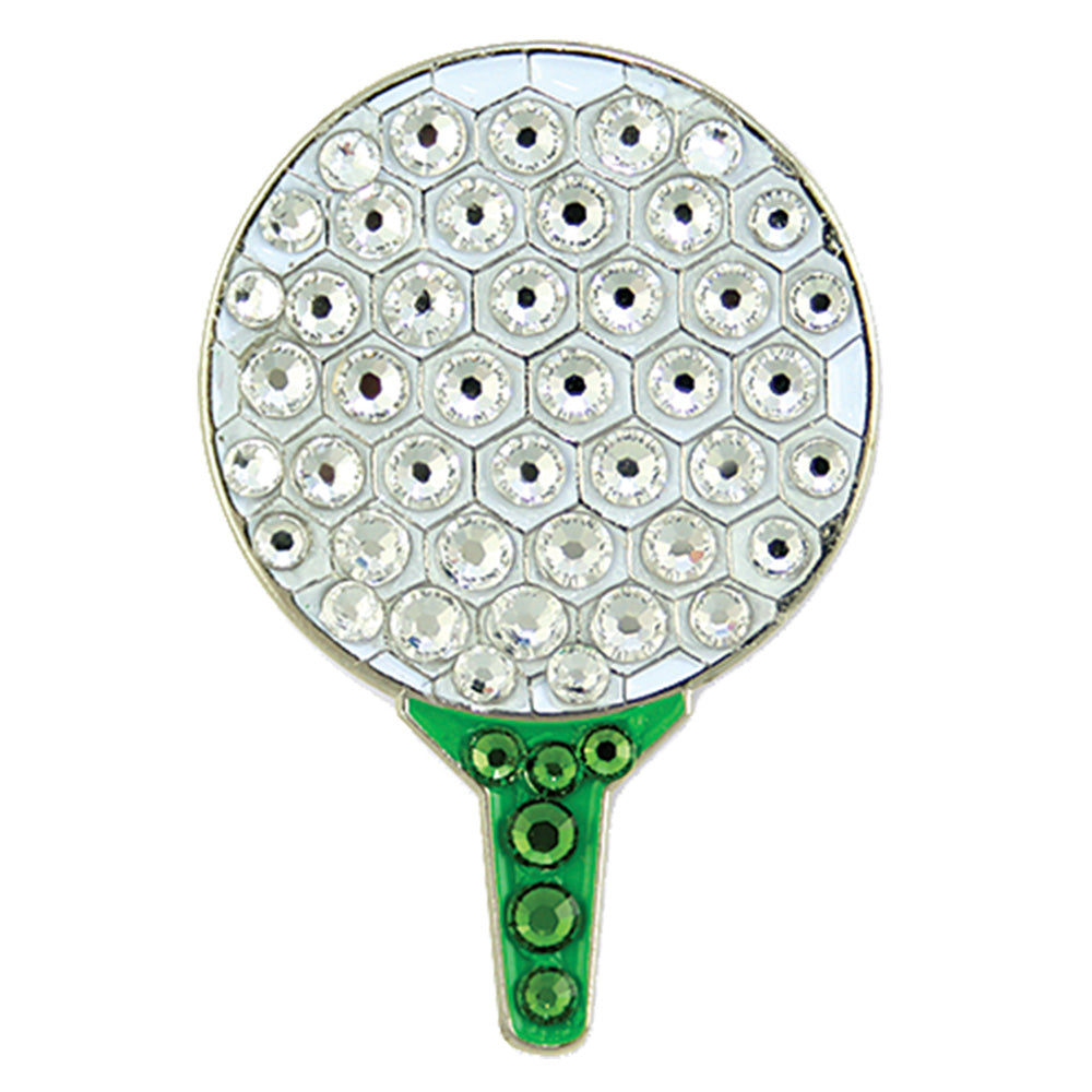 Style Swarovski Crystal Ball Marker Golf Ball on Tee
