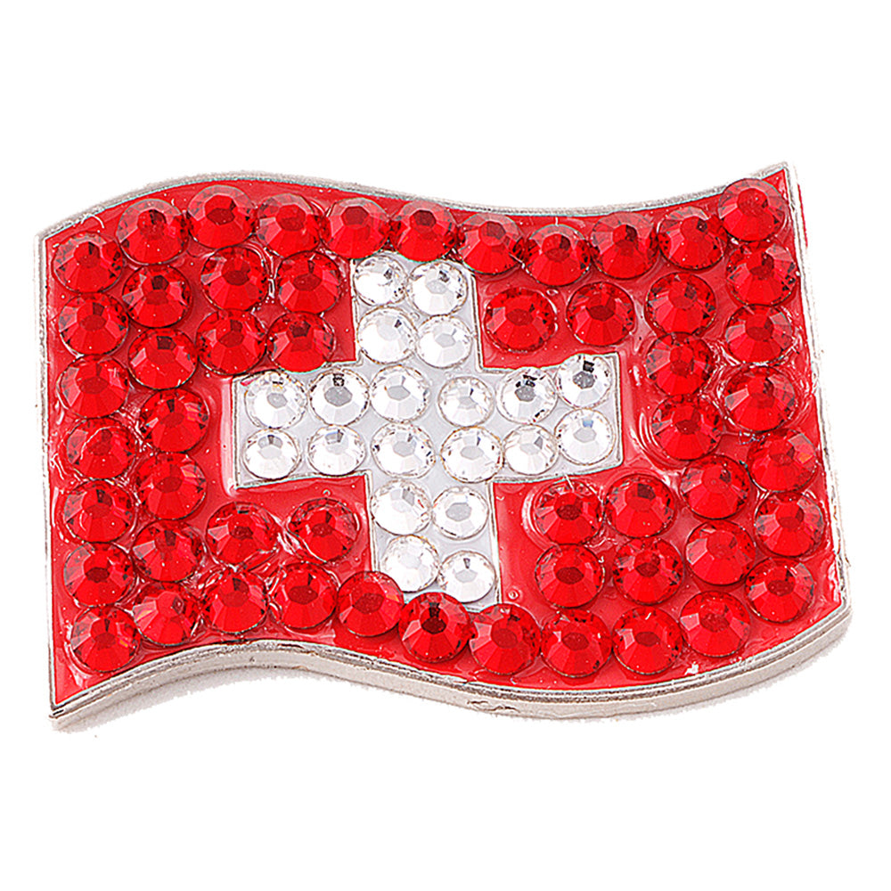 Flags Swarovski Crystal Ball Marker Switzerland