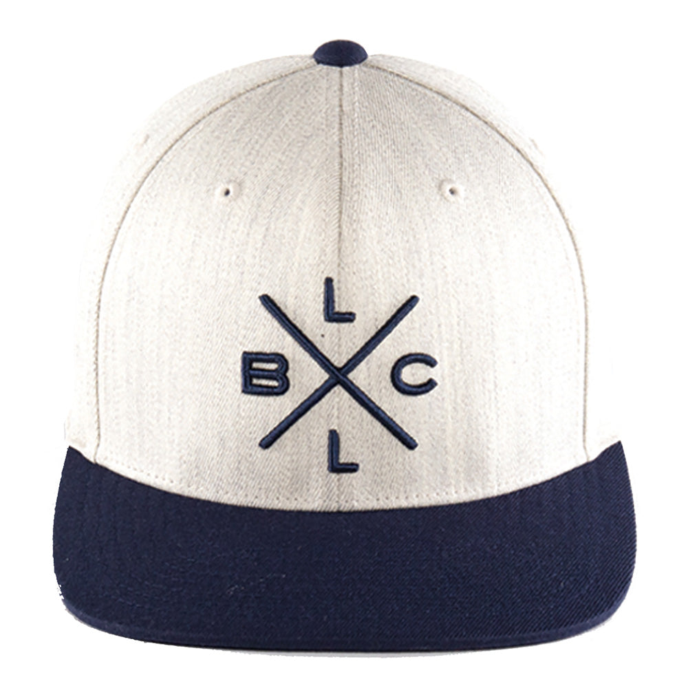 Casquette X Marks Flat Brim Snapback coloris gris clair/marine